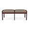 Lesro Lenox Wood 2 Seat Bench Wood Frame, Mahogany, MD Farro Upholstery LW2001 - alternate 1